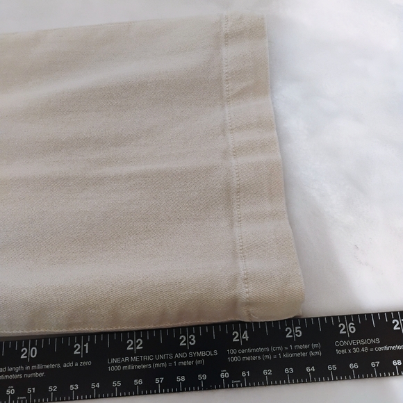 Dear John Ivory Jeans Pants Womens 12 (31) Jeanne Flare Stretch Patch Pockets B - Picture 7 of 9